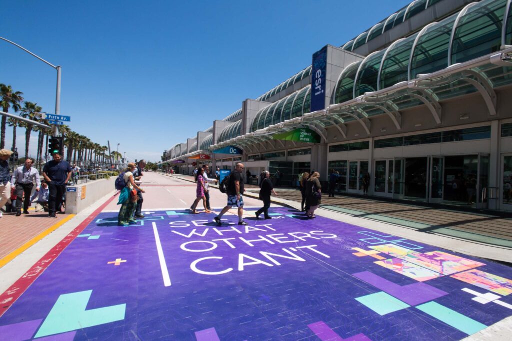 The Front of the San Diego Convention Center during ESRI Conference 
