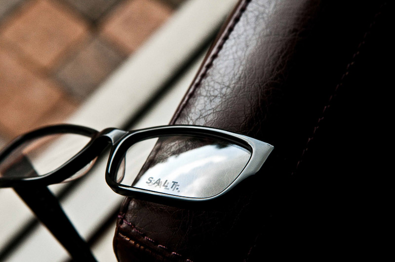 Black rimmed reading glasses